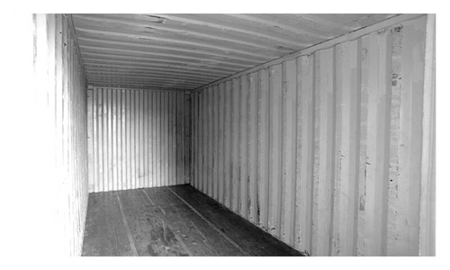 interior of container 